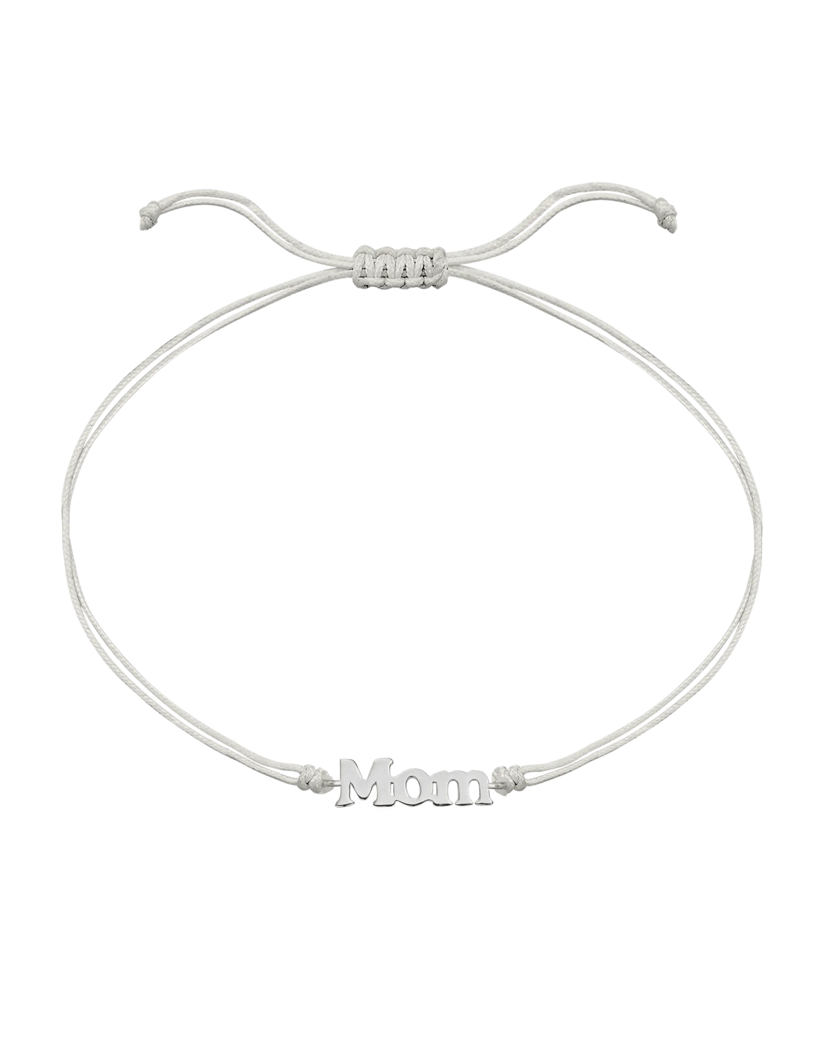 Mom String of Love - 14K White Gold