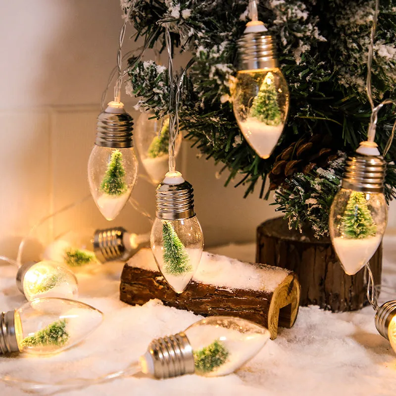 New LED Wishing Bottle String Lights Battery Powered Christmas Tree Bulbs Fairy Garland Lights For Party Holiday Decoration