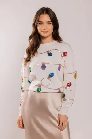 Oversized Christmas Lights Sweater