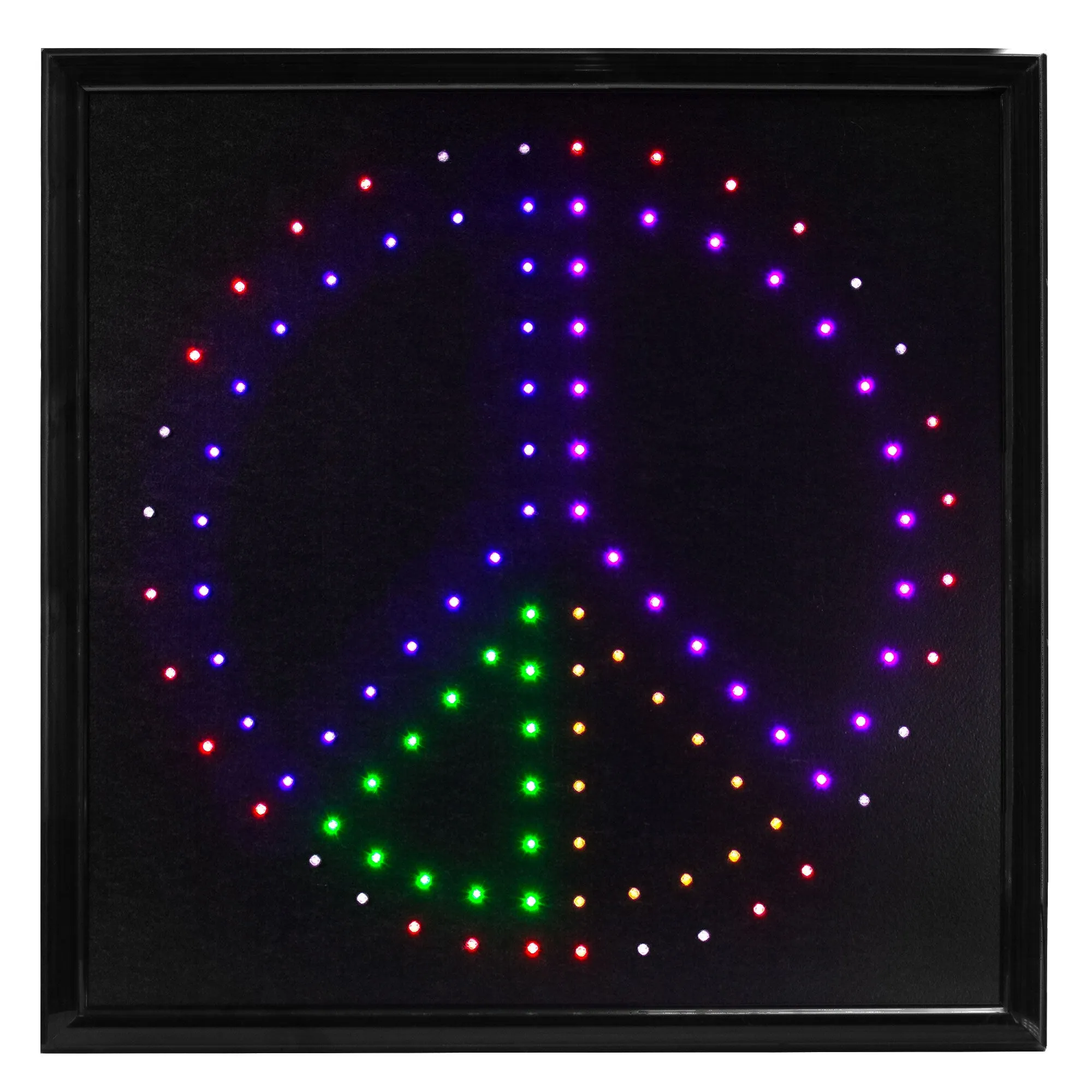 Peace Sign Framed LED Sign