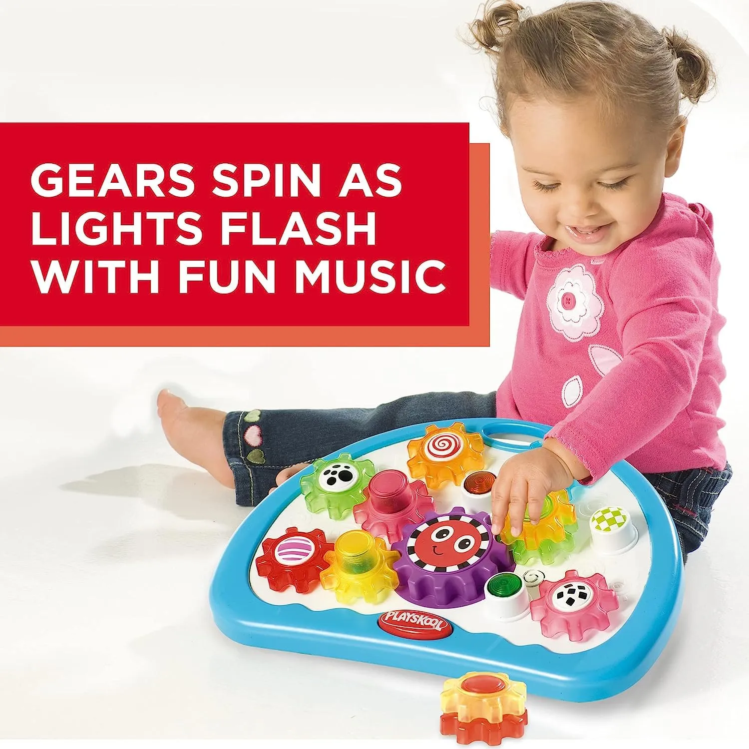 Playskool Explore 'N Grow Busy Gears with Lights and Sounds, Ages 12 Months and Up, Baby, Multicolor