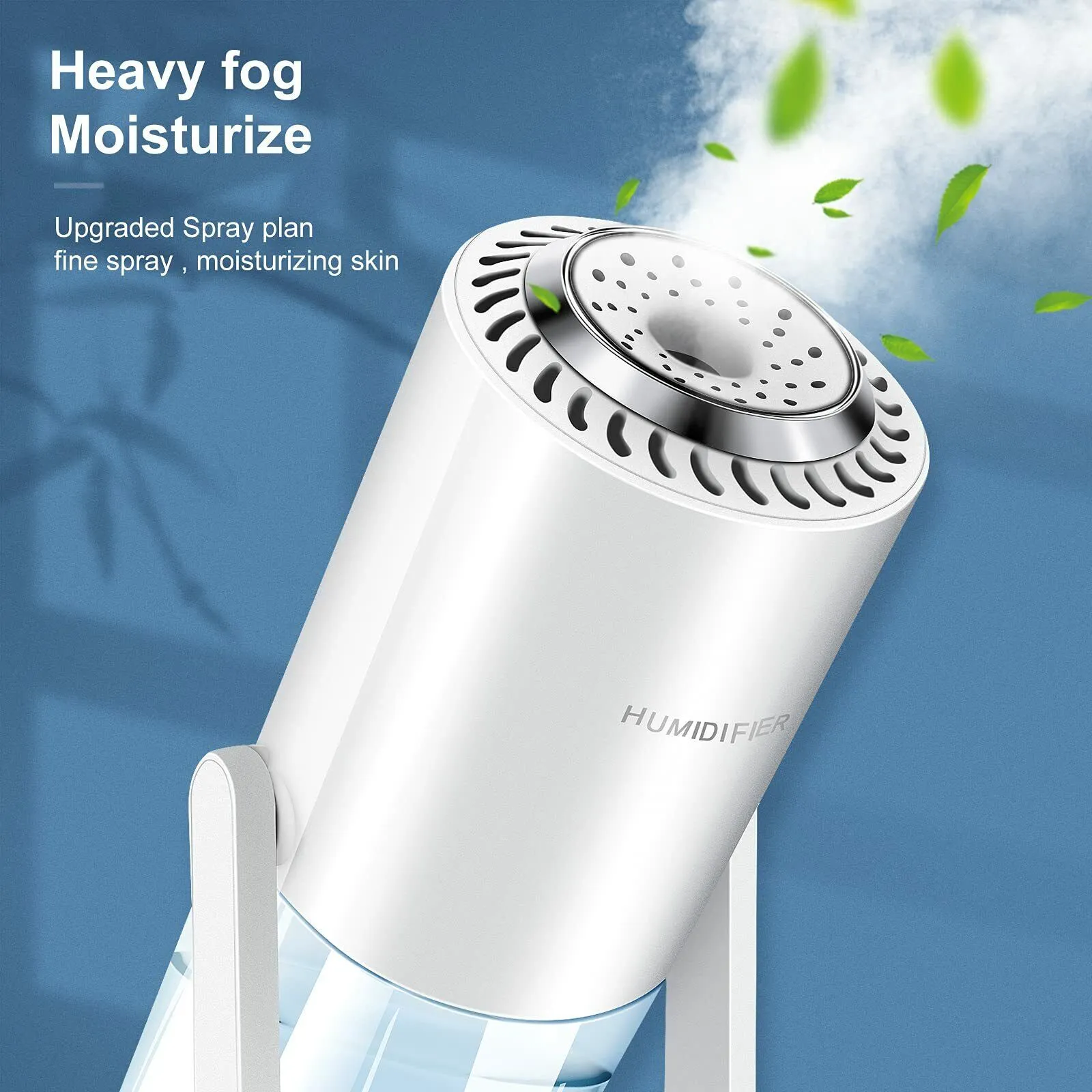 Portable Mini Humidifier, Quiet Air Humidifier ，USB Personal Desktop Humidifier