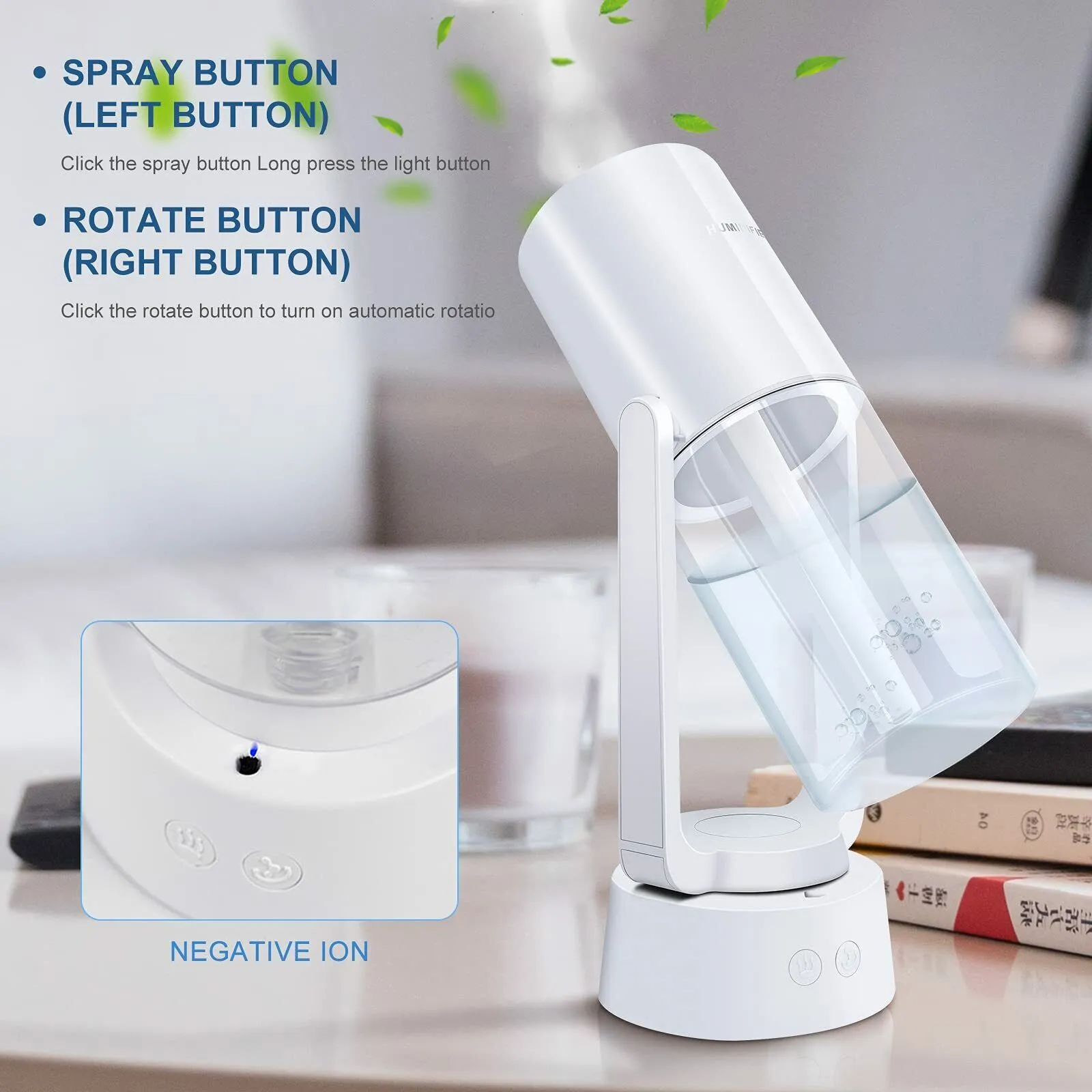 Portable Mini Humidifier, Quiet Air Humidifier ，USB Personal Desktop Humidifier