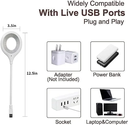 Portable USB Direct Plug Lamp 360° Universal