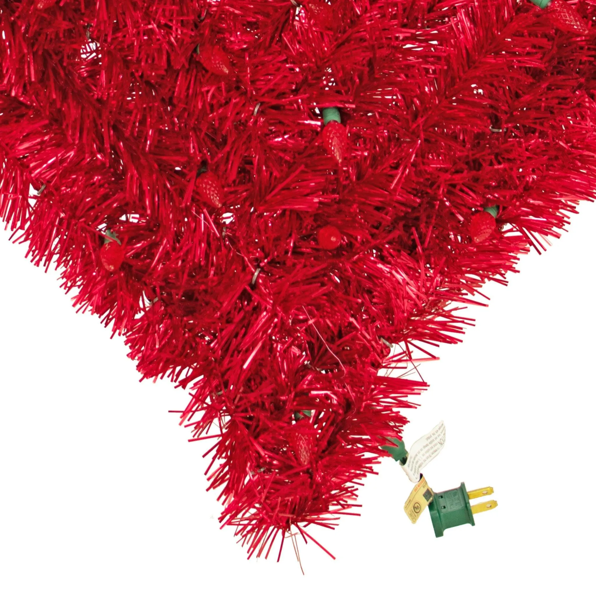 Pre-Lit Valentine's Day Tinsel Hearts with Lights