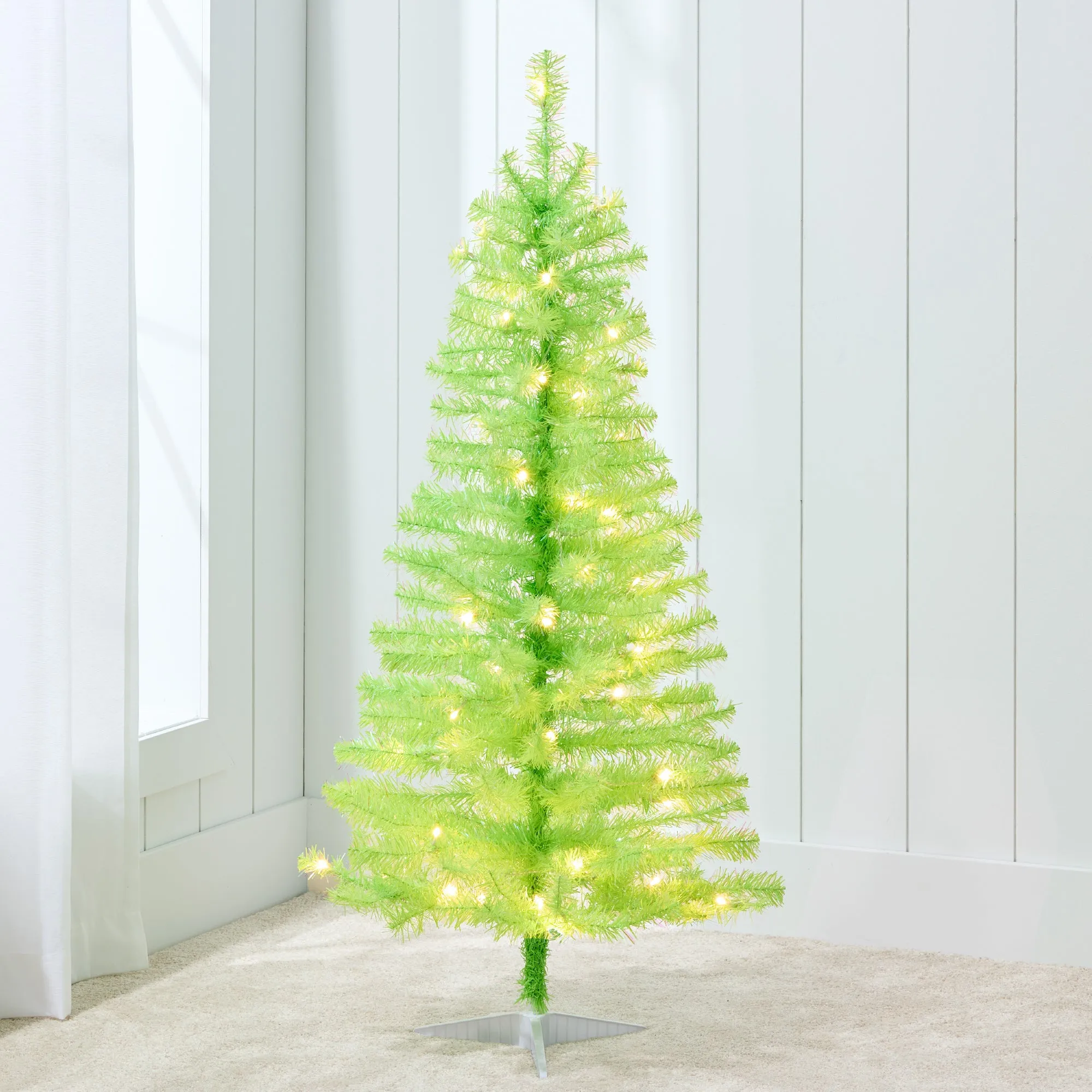 Prelit Colorful Mini Spruce Christmas Tree w/ LED Lights - 4ft