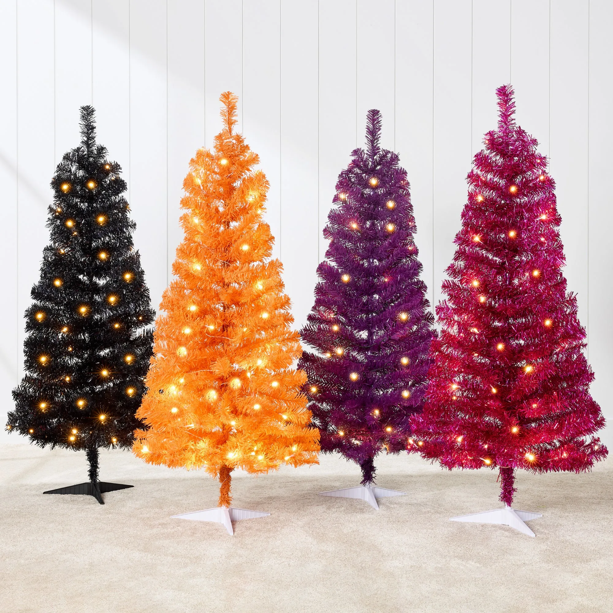 Prelit Colorful Mini Spruce Christmas Tree w/ LED Lights - 4ft