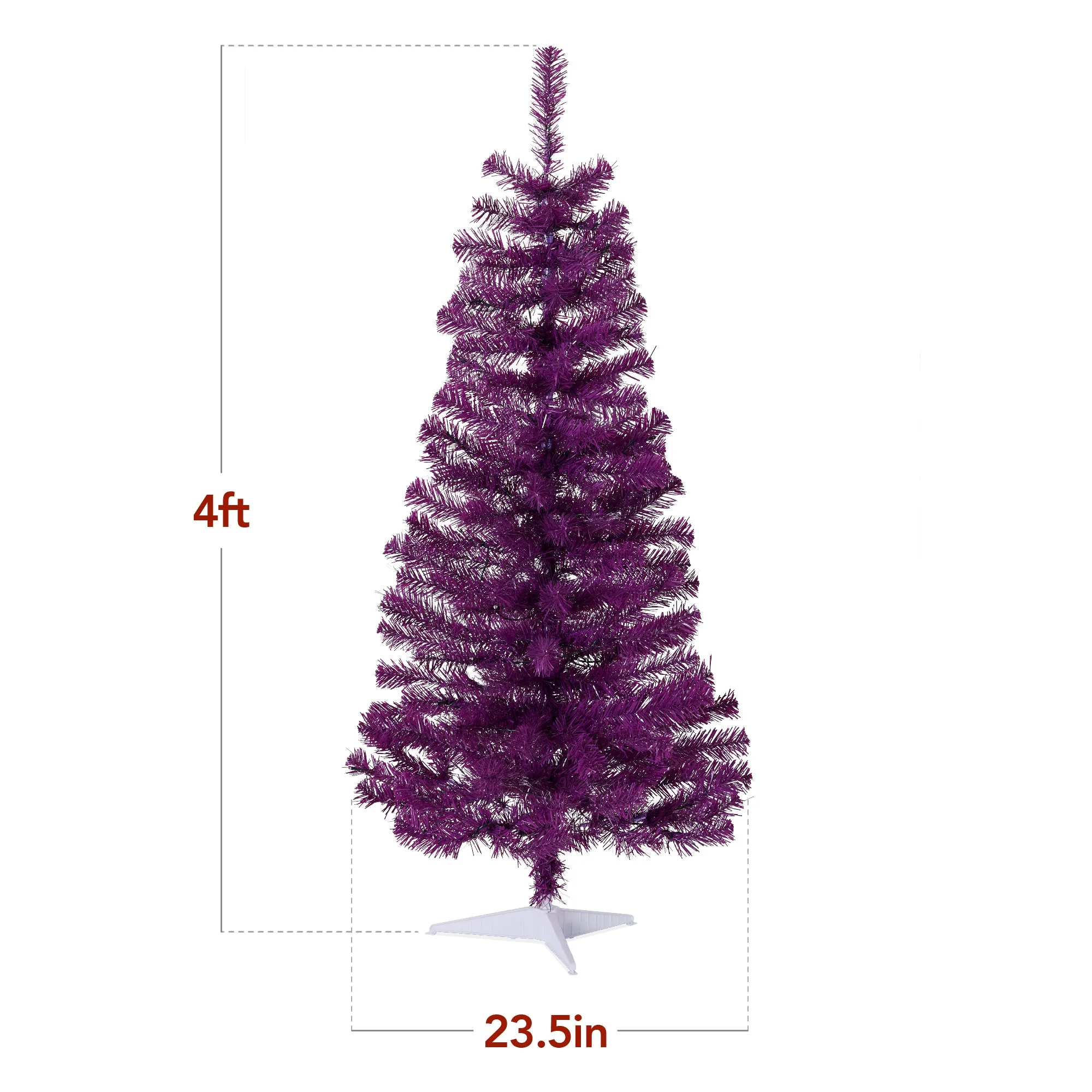 Prelit Colorful Mini Spruce Christmas Tree w/ LED Lights - 4ft