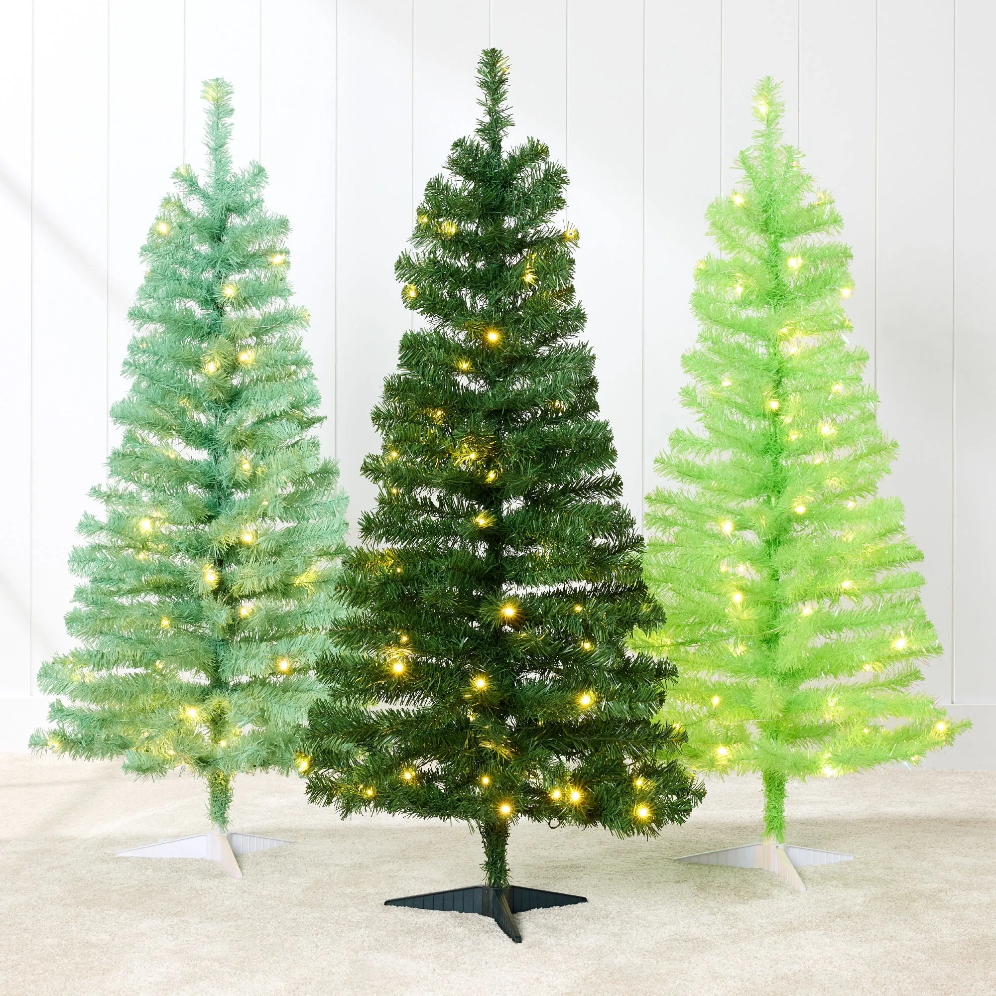 Prelit Colorful Mini Spruce Christmas Tree w/ LED Lights - 4ft