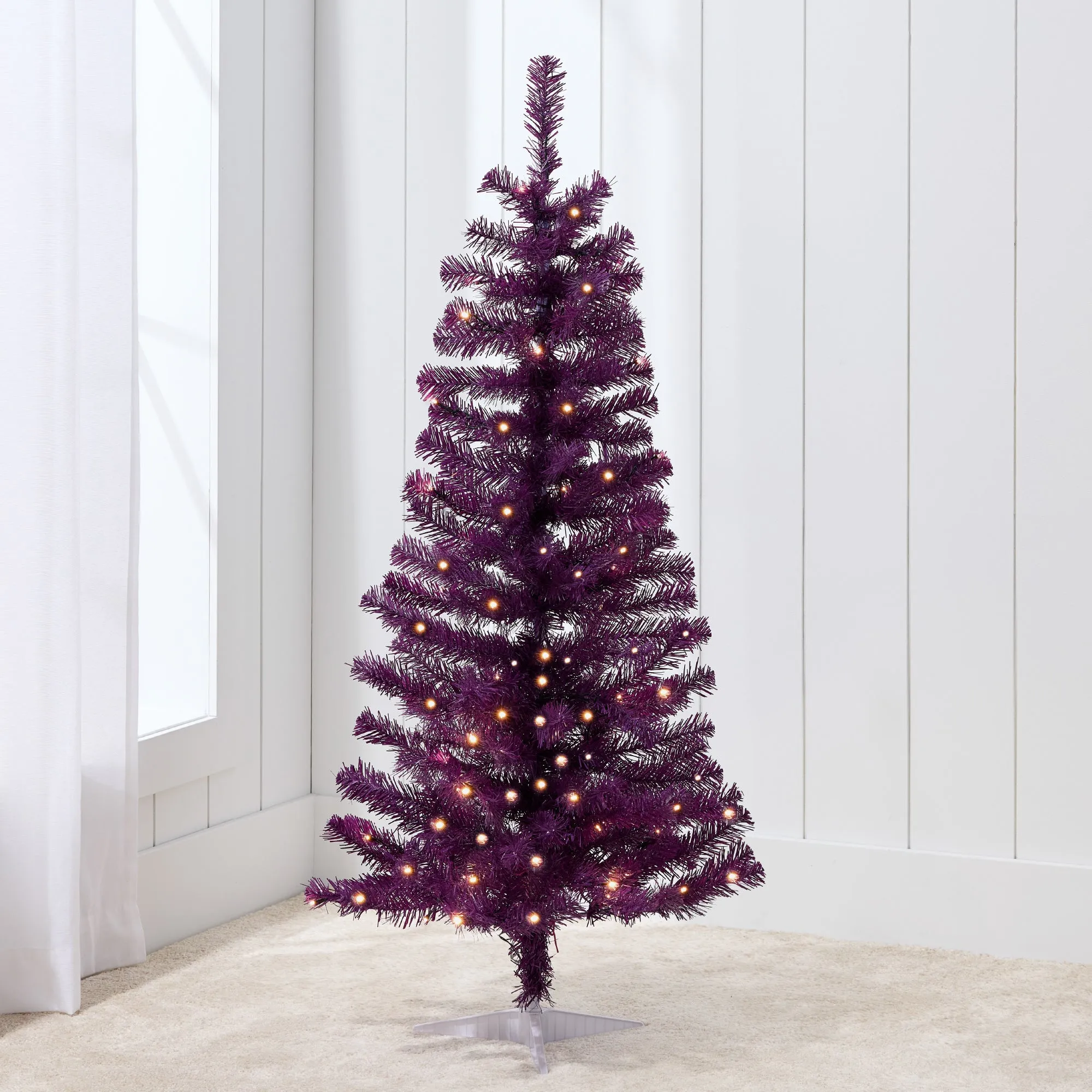 Prelit Colorful Mini Spruce Christmas Tree w/ LED Lights - 4ft