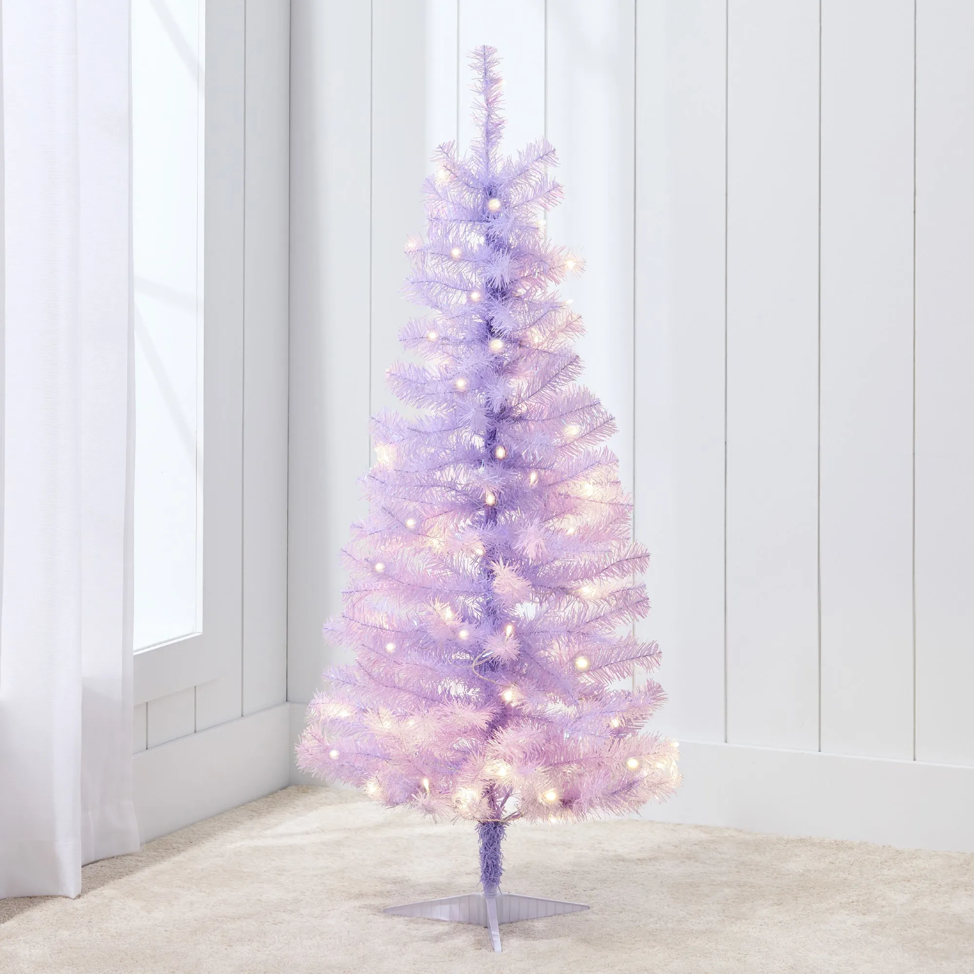 Prelit Colorful Mini Spruce Christmas Tree w/ LED Lights - 4ft