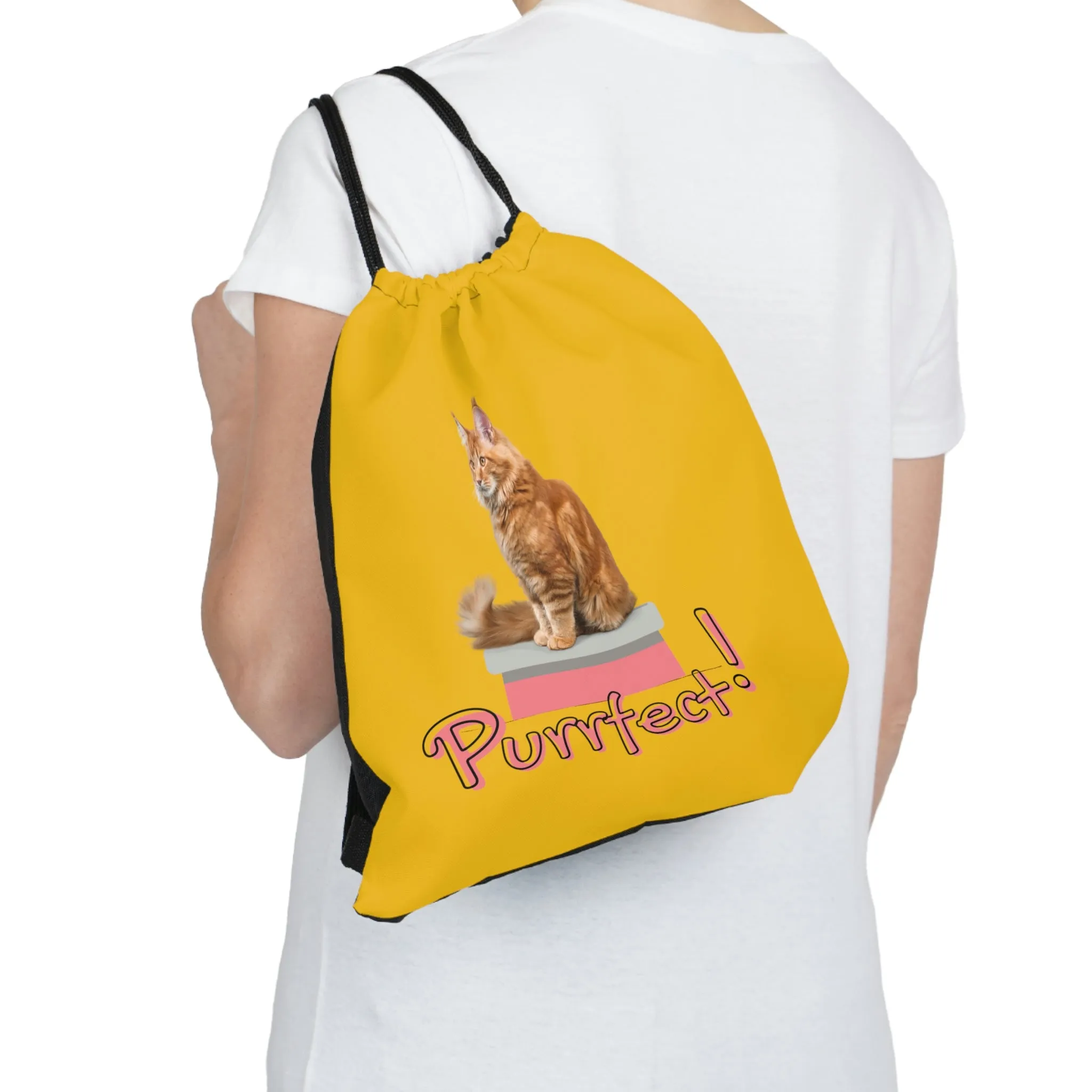 Purrfect Cat POD Outdoor Drawstring Bag