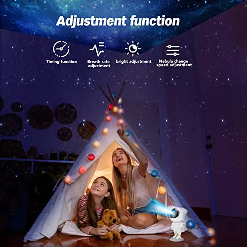 SEAHELTON Star Projector Night Lights,Kids Room Decor Aesthetic,Tiktok Astronaut Nebula Galaxy Projector Night Light,Remote Control Timing and 360°Rotation Magnetic Head,Lights for Bedroom