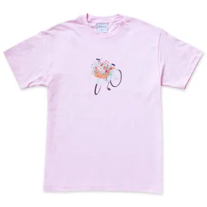 Skateboard Café Flower Basket T-Shirt - Light Pink