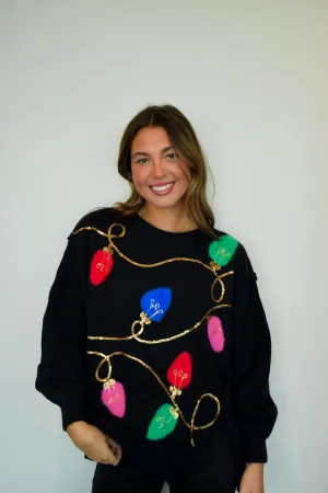 String of Lights Sequin Sweater