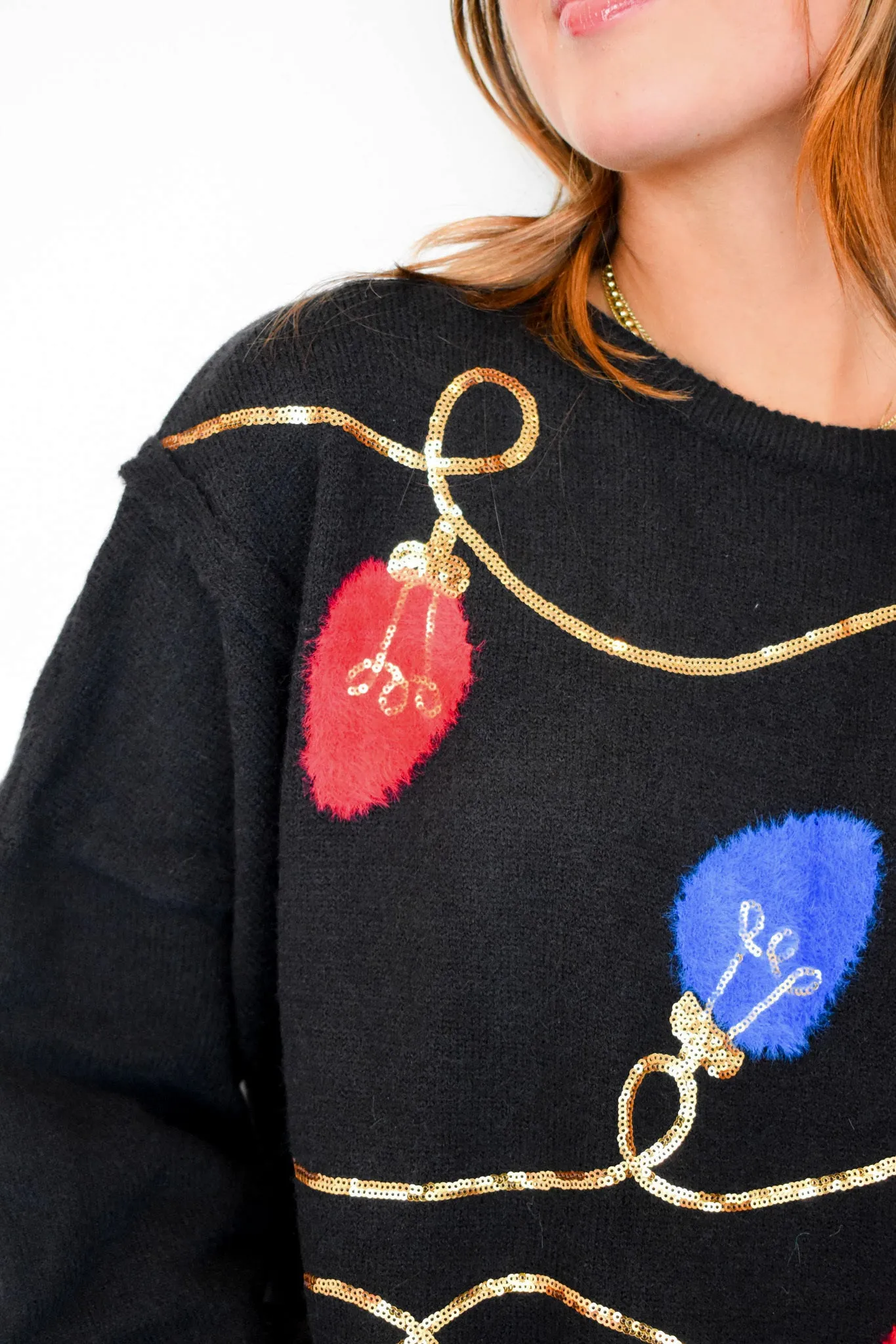 String of Lights Sequin Sweater