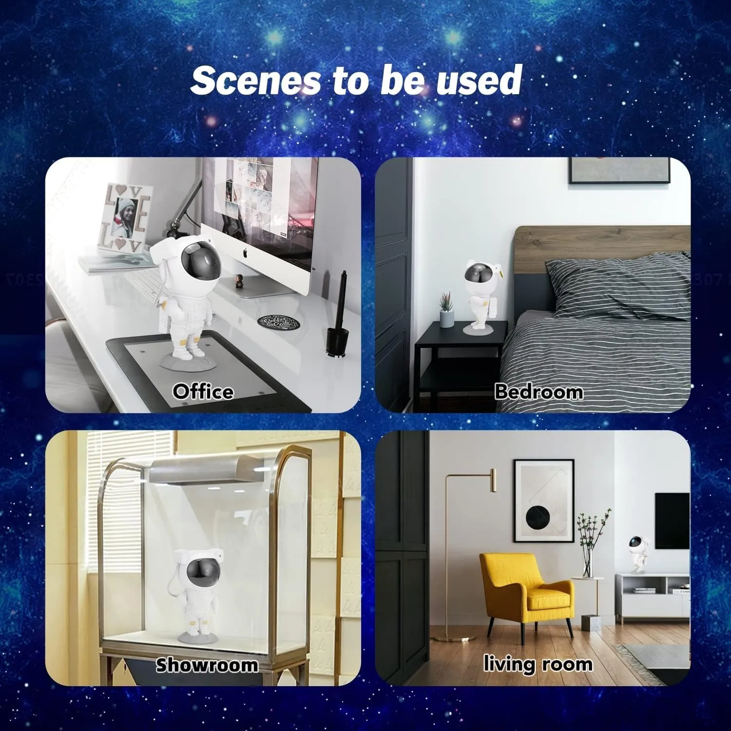 The Artment Space Odyssey Astronaut Galaxy Light Projector | Kids Room Decor | Astronaut Galaxy Projector Night Light with Remote Control and 360° Rotation Magnetic Head | Lights for Bedroom, Party