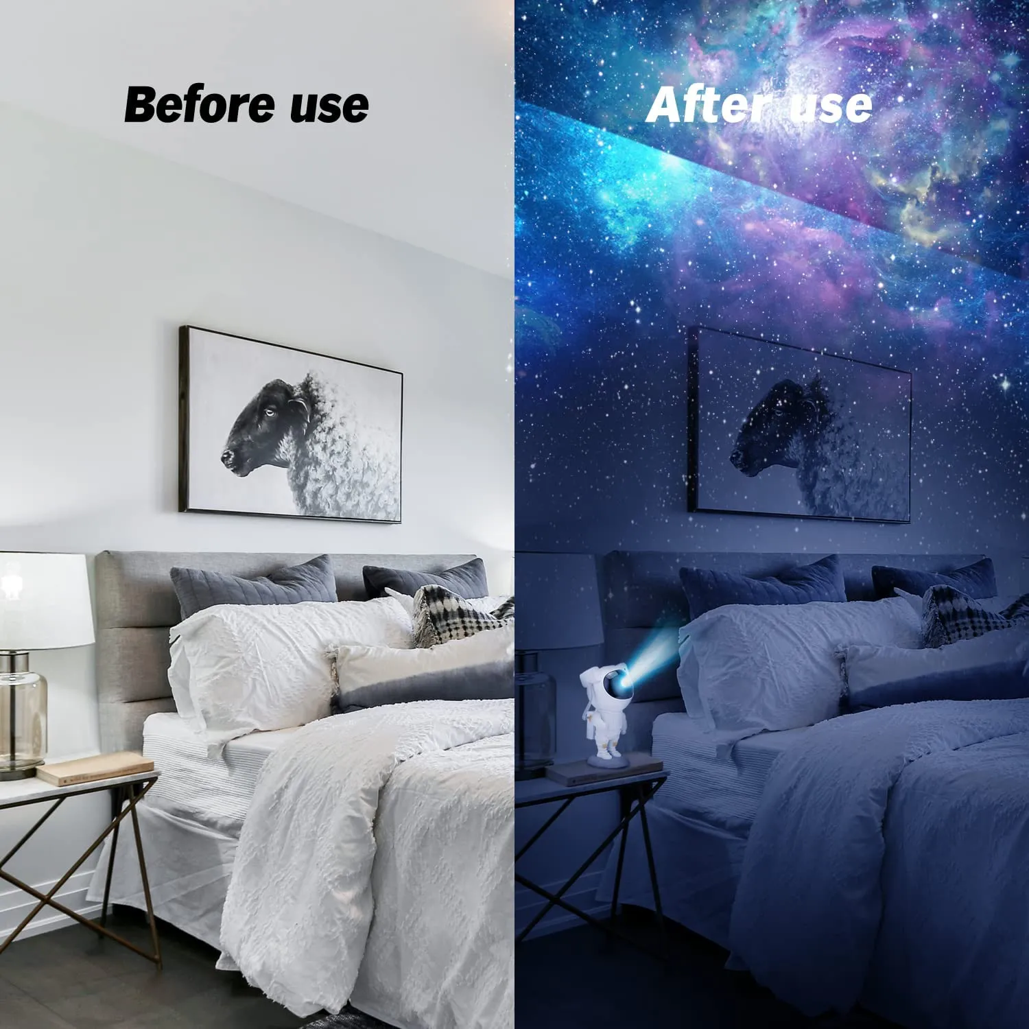 The Artment Space Odyssey Astronaut Galaxy Light Projector | Kids Room Decor | Astronaut Galaxy Projector Night Light with Remote Control and 360° Rotation Magnetic Head | Lights for Bedroom, Party