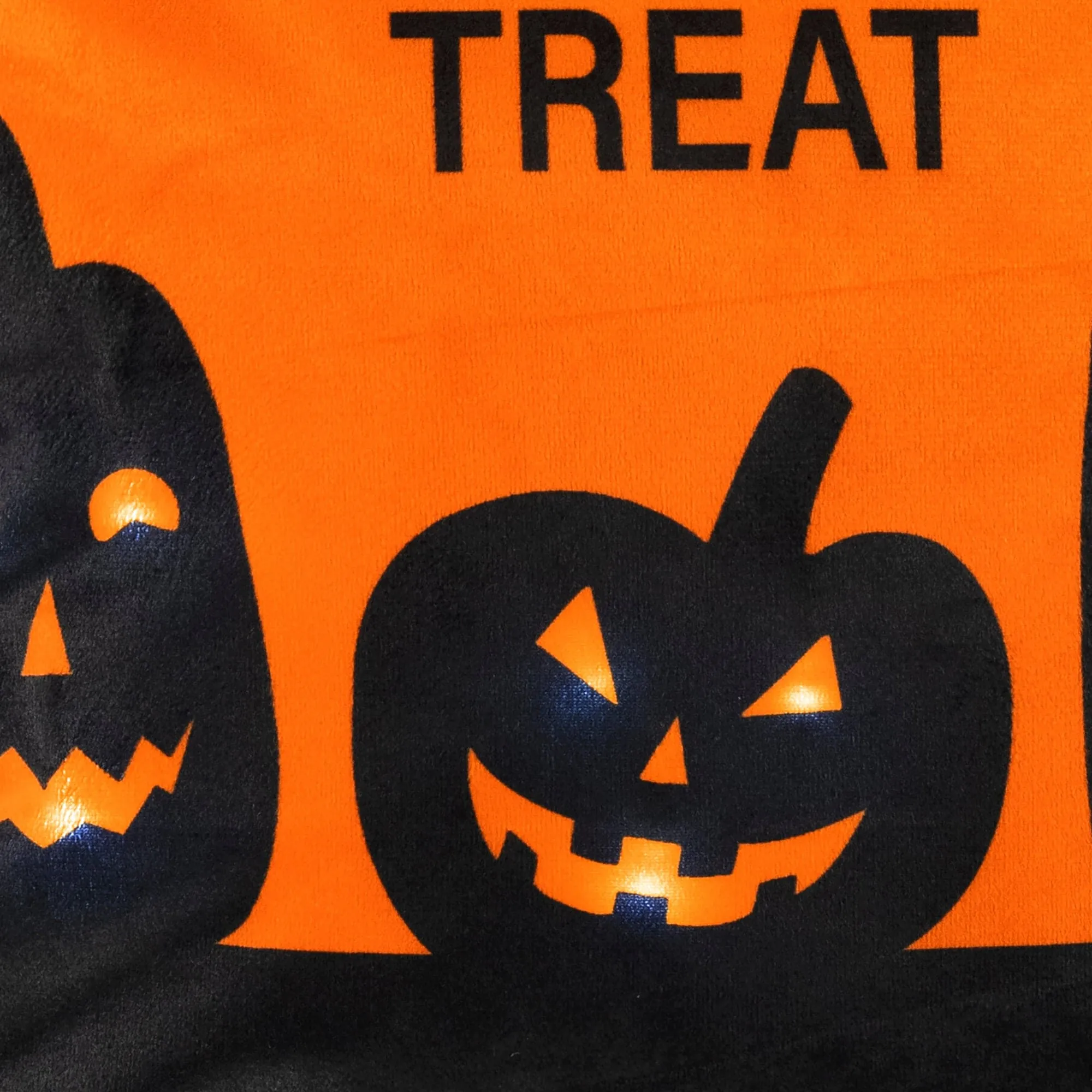 Trick Or Treat Pumpkin LED Decorative Throw Pillow