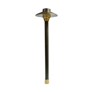 Unique - Unique 6 in. Centaurus Path Light 12 in. Riser Brass Housing Weathered Brass Finish