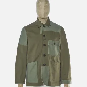 Universal Works Patched Mill Bakers Jacket Light Olive