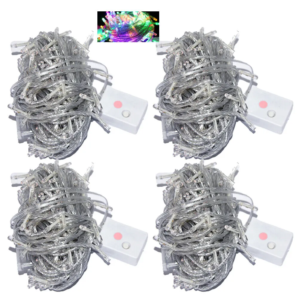 US 2-4 Pc Fairy String Light LED Christmas Tree Wedding Party Decoration Outdoor