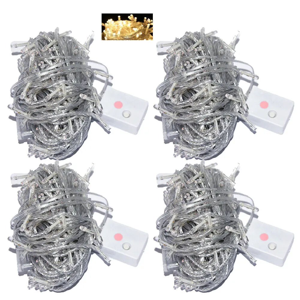 US 2-4 Pc Fairy String Light LED Christmas Tree Wedding Party Decoration Outdoor