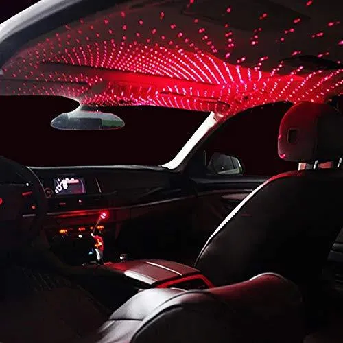 USB Atmosphere Ambient Star Light car Interior Lights LED Decorative Box car roof Full Star Projection Laser car Interior