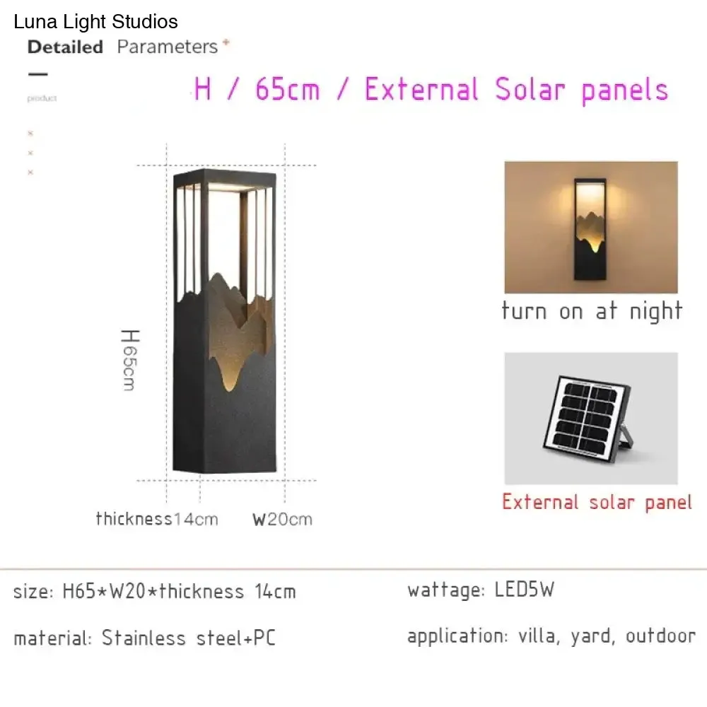 Waterproof Solar LED Outdoor Light - Garden Decoration Lamps for Balcony, Courtyard, Street, and Wall Lighting