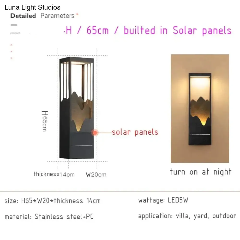 Waterproof Solar LED Outdoor Light - Garden Decoration Lamps for Balcony, Courtyard, Street, and Wall Lighting