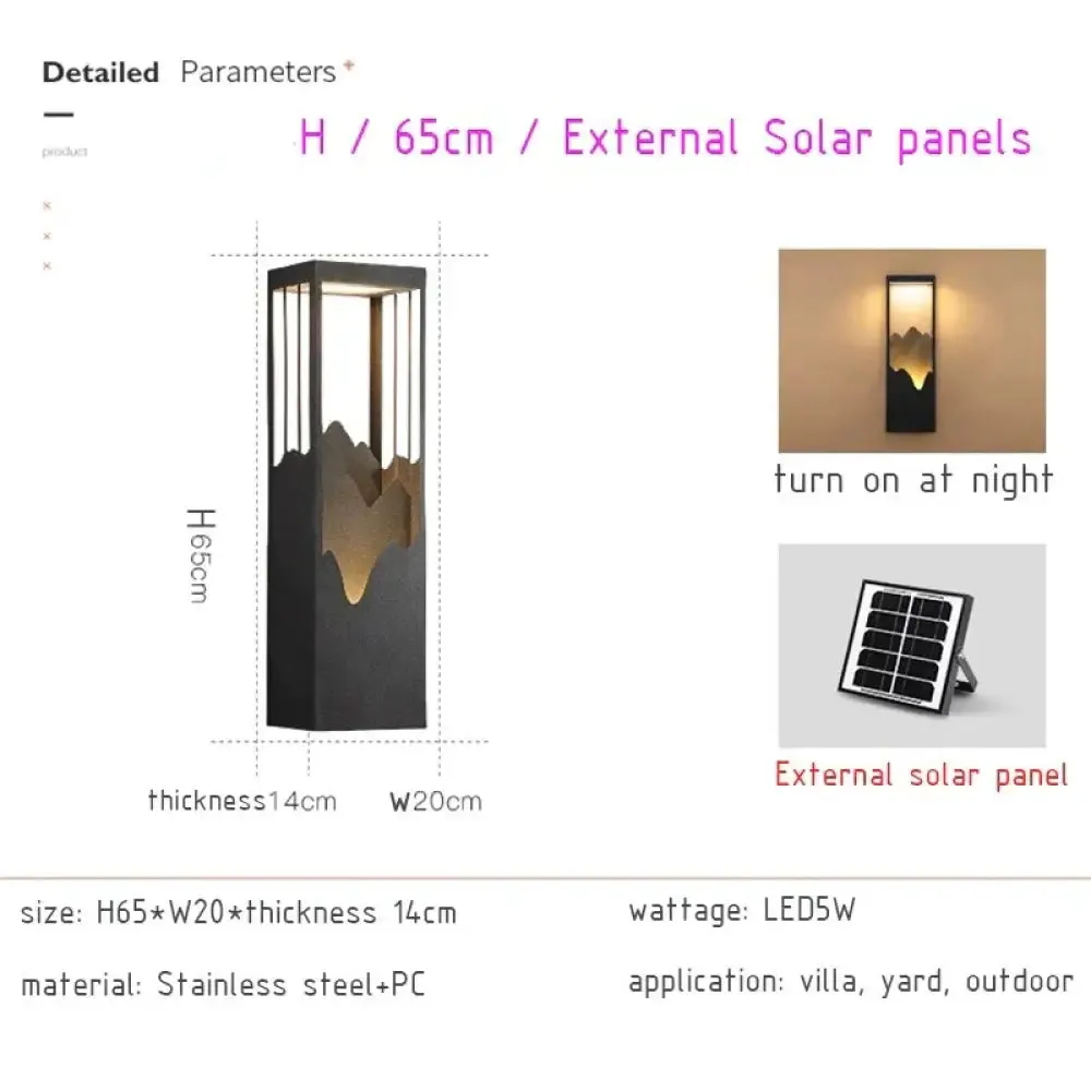 Waterproof Solar LED Outdoor Light - Garden Decoration Lamps for Balcony, Courtyard, Street, and Wall Lighting