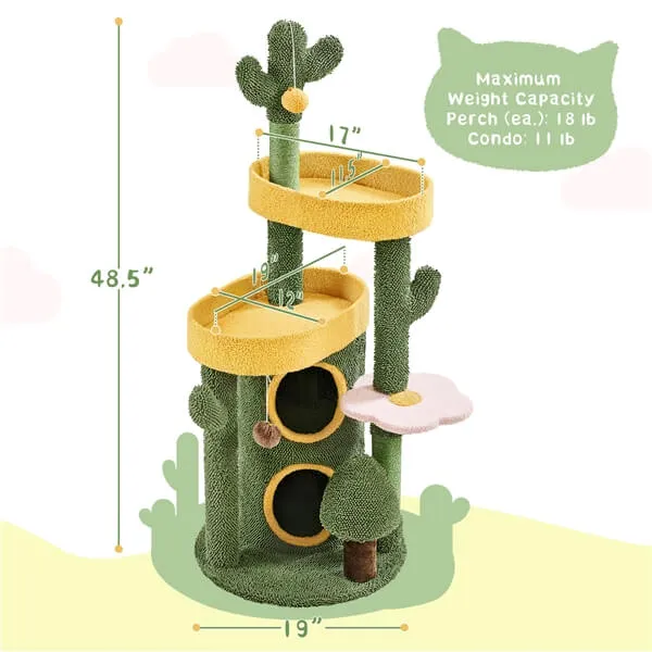 Yaheetech 48.5″ H Oasis-themed Cat Tree